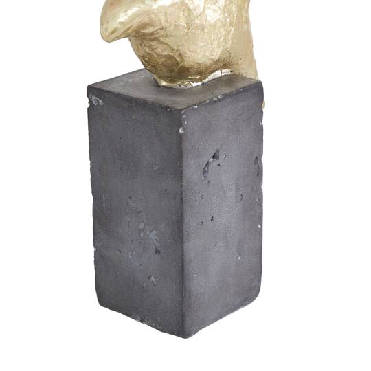 Set of 3 Gold Polystone Birds Sculpture 14", 15", 9"